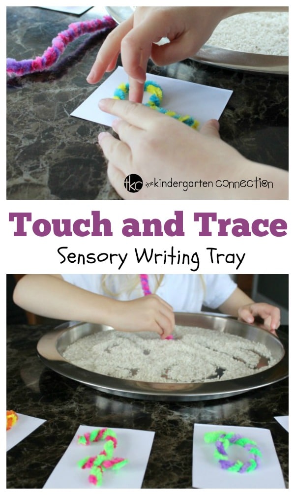 Learn letter sounds with this sensory activity. Our Touch and Trace Sensory Writing Tray uses the senses to make letter learning fun.