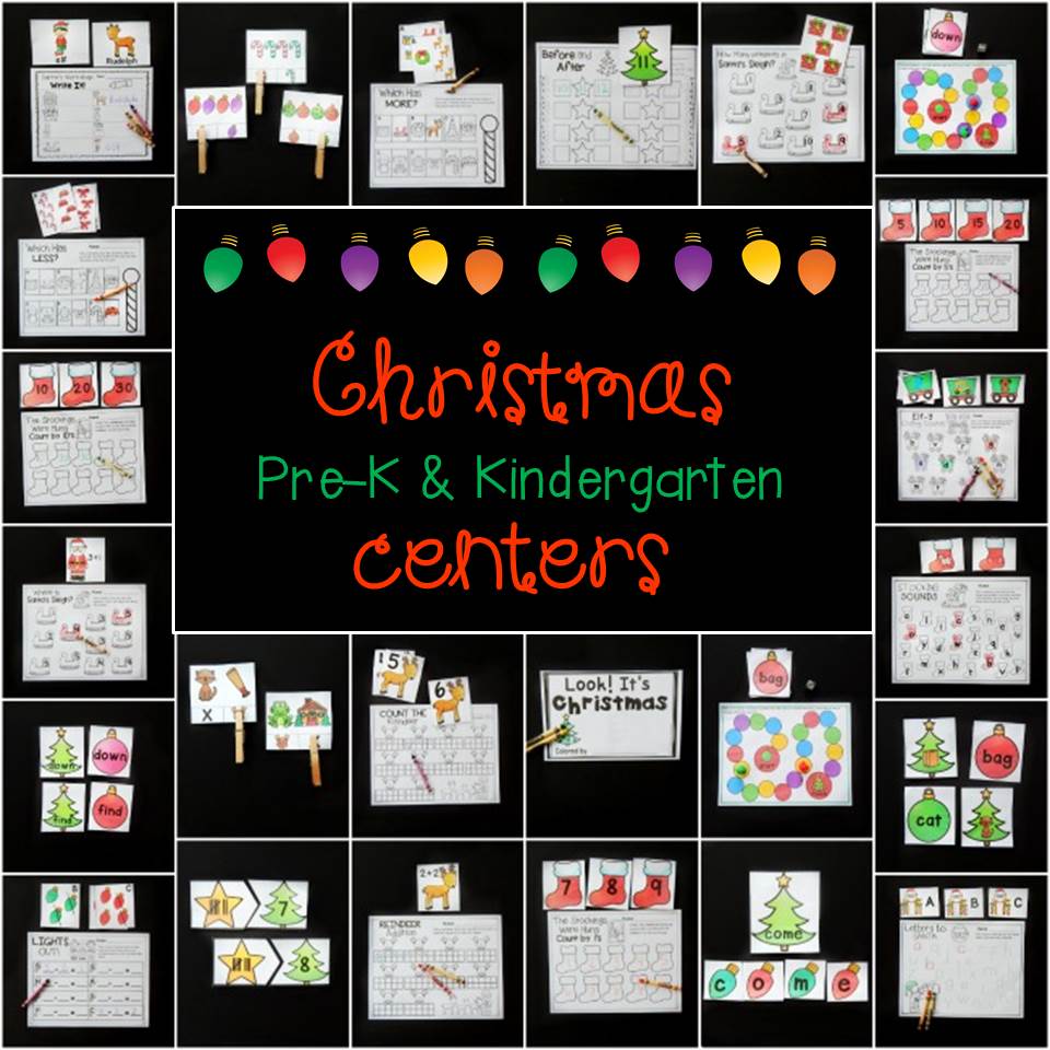 Fun Christmas centers for Pre-K and Kindergarten!