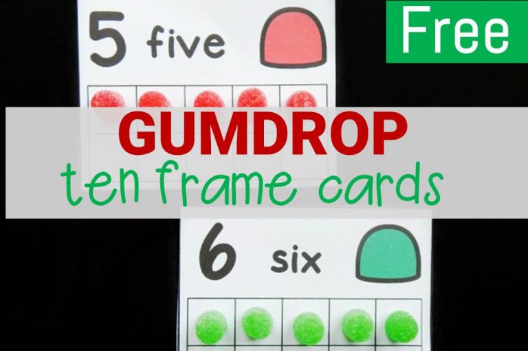 Counting Gumdrops Ten Frame Cards