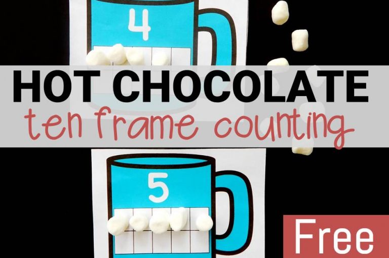 Hot Chocolate Ten Frame Cards