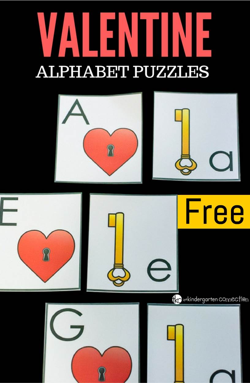 Practice alphabet recognition with these FREE printable Valentine alphabet matching puzzles! They're easy to put together and low cost!