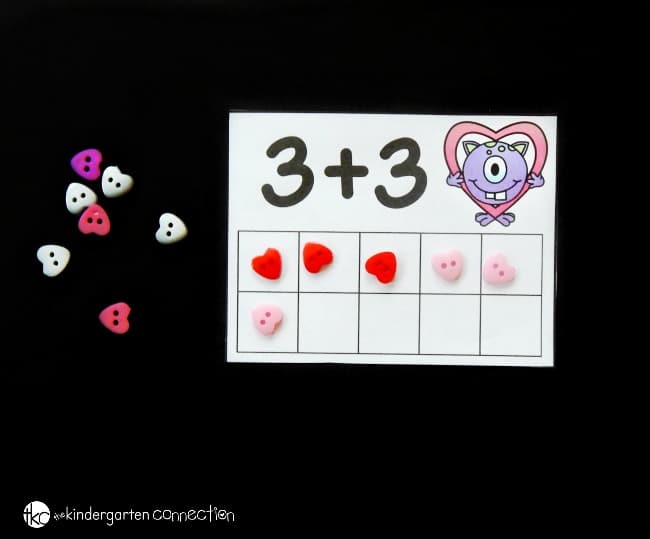 Have a blast working on one to one correspondence, counting, and ten frames with these free printable love monster addition to 10 cards! 