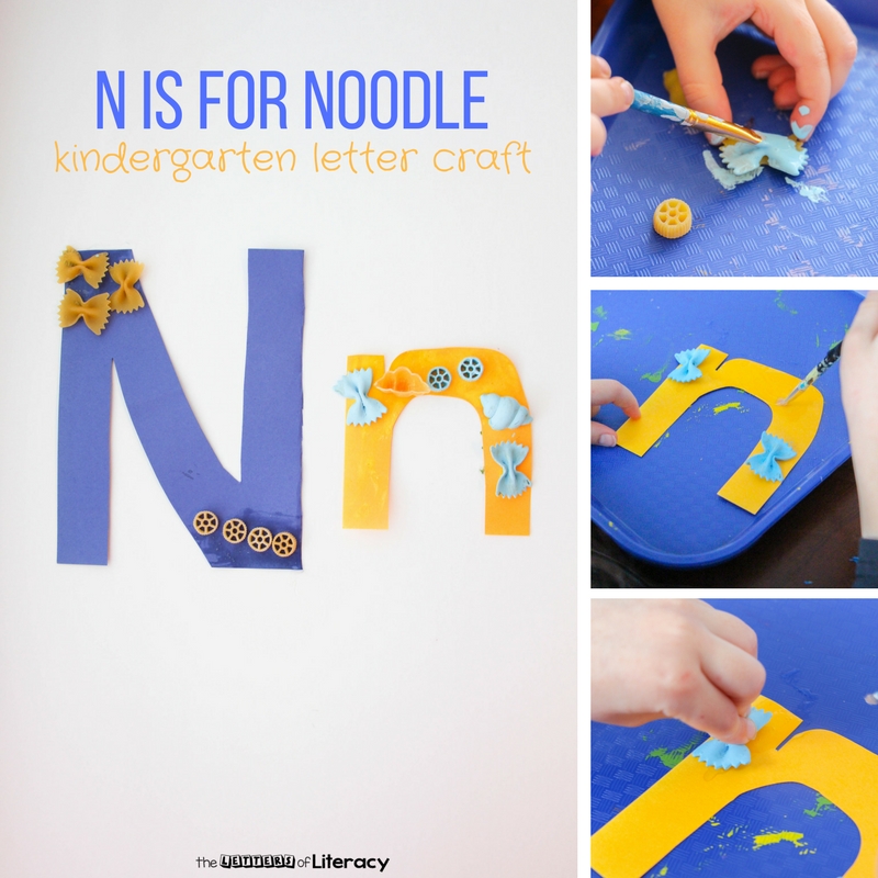 My students are loving the food letter crafts! Today I'm sharing this super cute and easy N is for Noodle Kindergarten Letter N Craft.