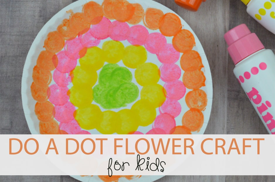 Paper plate flower craft for kids