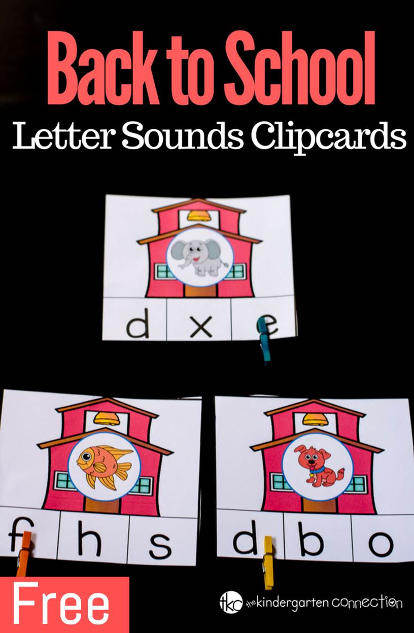 Are you all ready for the back to school season? These Back to School Letter Sounds Clip Cards are perfect for working on short vowel sounds as well as initial sounds.