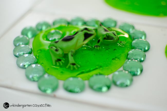 This lily pad frog slime recipe is a great way to make slime and have hands-on fun while learning about ponds or frogs. Use it for a frog theme and frog life cycles.