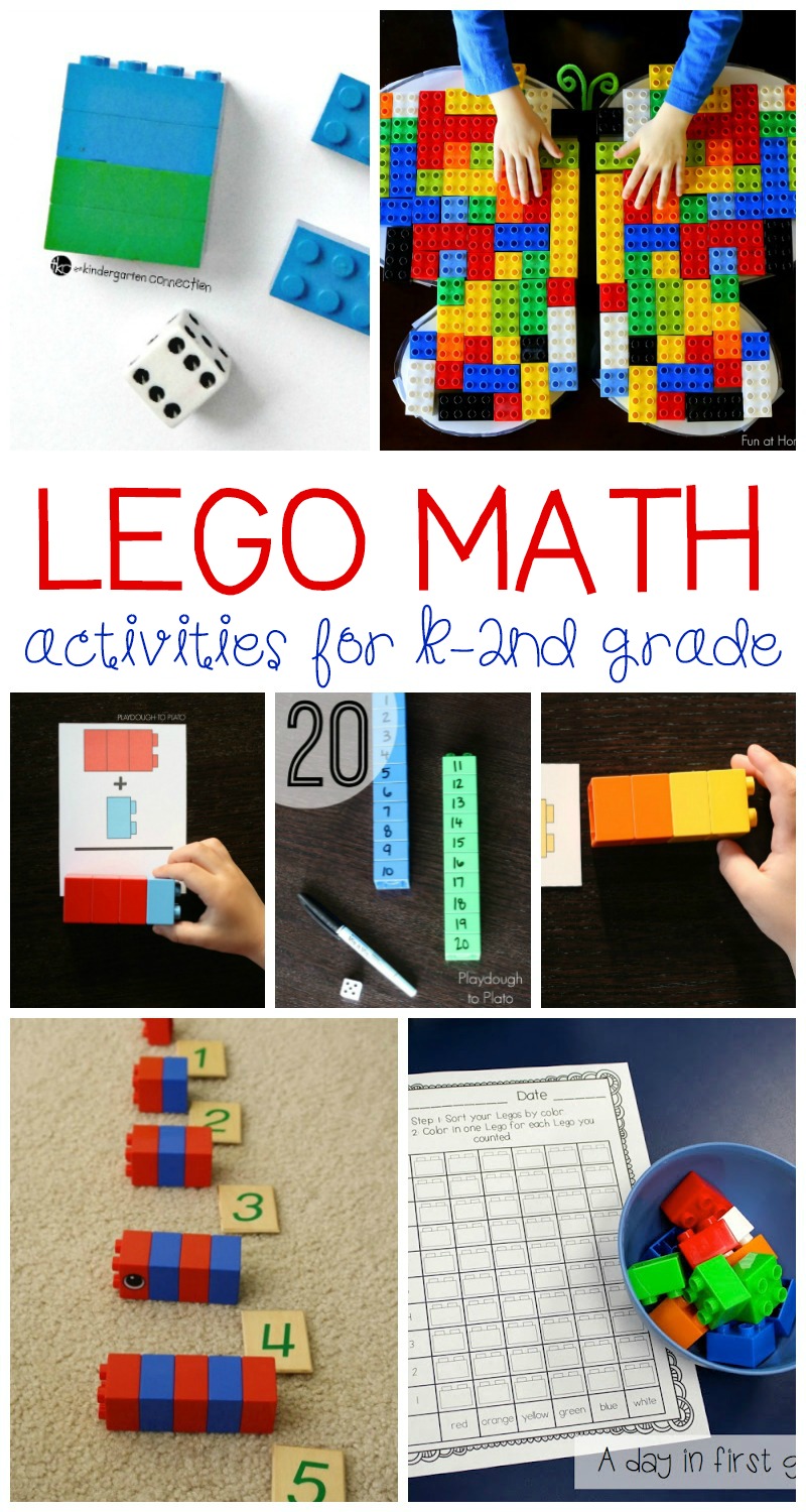 These LEGO math activities are perfect for counting, grouping, patterns, adding, subtraction, symmetry, and other vital math skills to early learners.