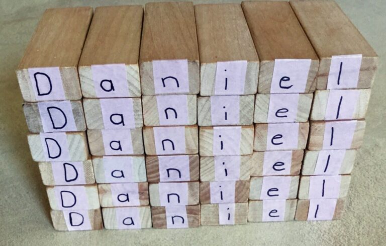 Name Towers Sight Word Activity