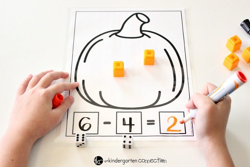 Grab these FREE Addition and Subtraction Pumpkin Math Mats printables! They're perfect for centers, small groups, homeschool and traditional classroom!