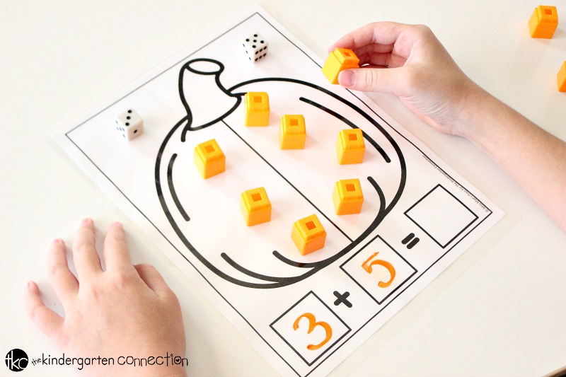 Grab these FREE Addition and Subtraction Pumpkin Math Mats printables! They're perfect for centers, small groups, homeschool and traditional classroom!