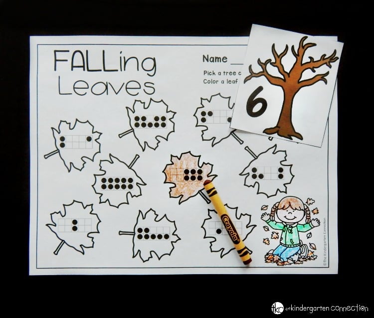 This fall themed subitizing math center is a great way to build up number sense and work on subitizing with ten frames with your students!  