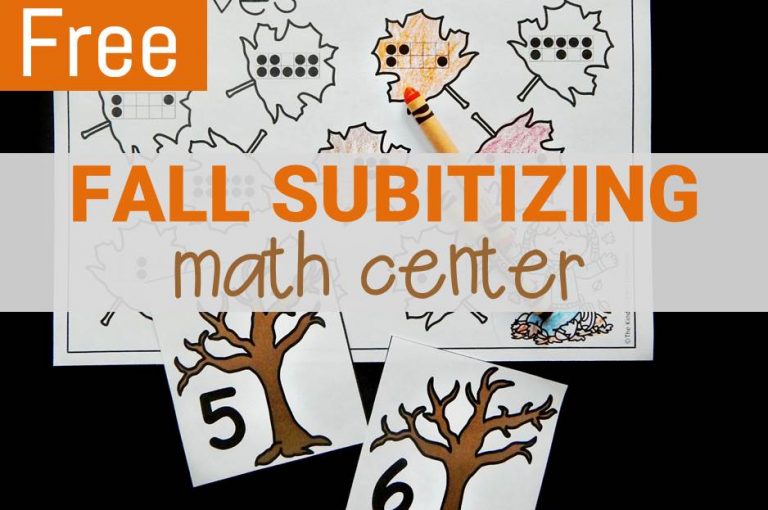 Fall Subitizing Math Center
