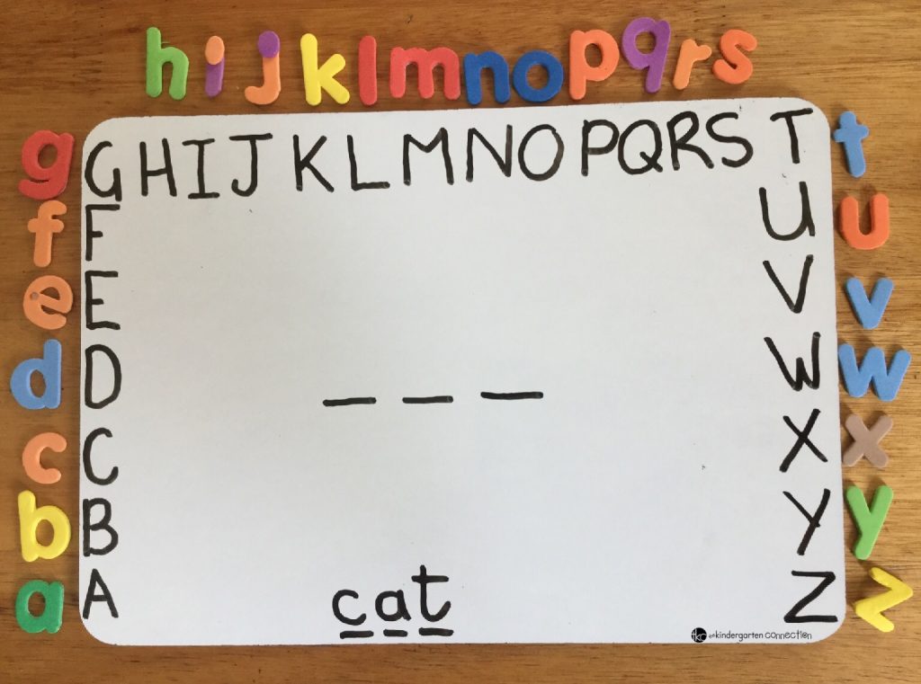 This hands-on alphabet activity works on ordering letters according to alphabetical order, matching upper and lower case letters plus spelling words.