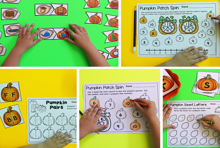 Pumpkin Centers and Activities for Pre-K & Kindergarten