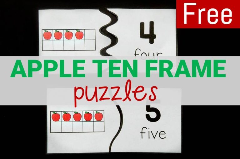 Apple Ten Frame Puzzles