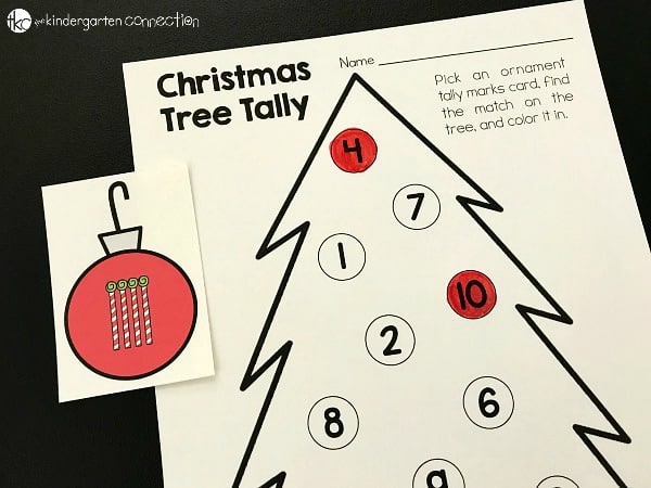 Keep students engaged this winter with printable activities like our free Christmas tree tally marks number match game! It is a great way to add holiday fun into your math centers!