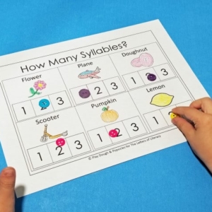 Counting Syllables Printable Activity