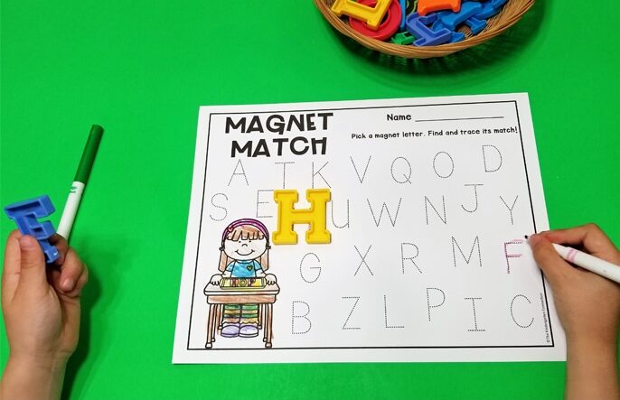 Pull and Trace Alphabet Magnets