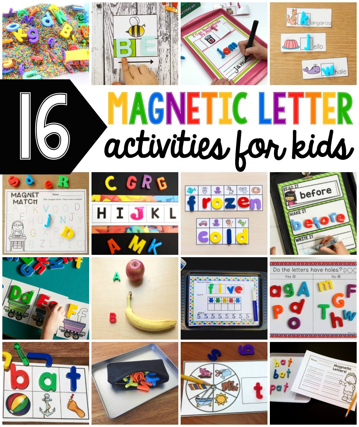 Fun alphabet magnets learning activities for kids!