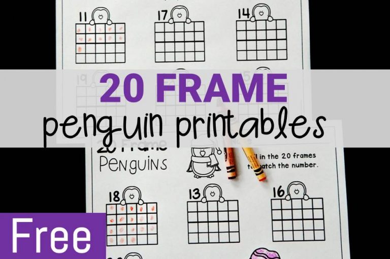 Penguin 20 Frame printable