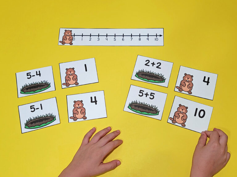 Groundhog Day Math Facts Activity