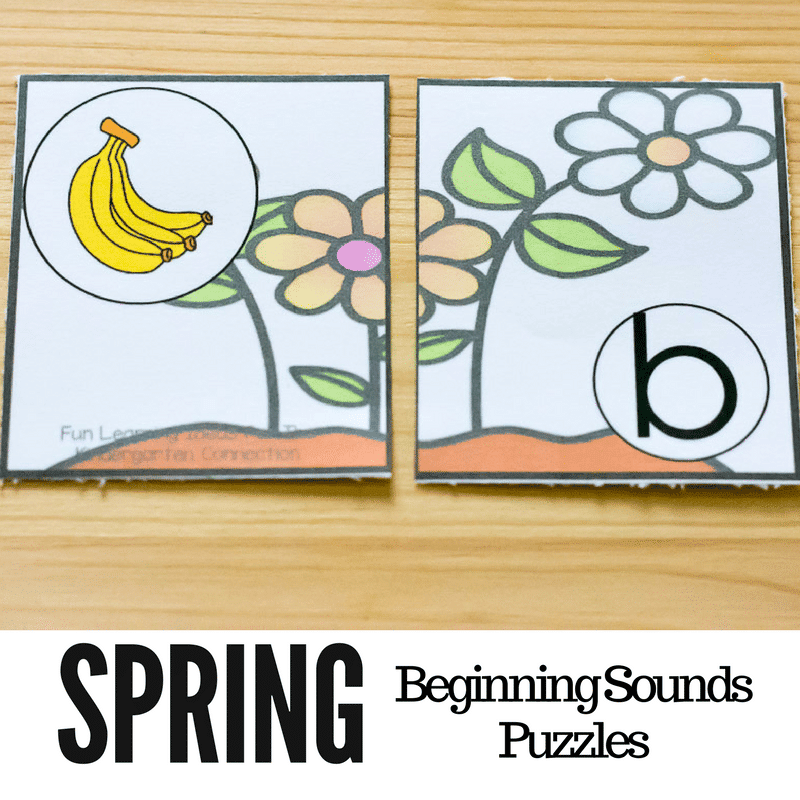 Looking for some spring literacy centers for Pre-K and Kindergarten? These spring beginning sound puzzles are great for working on letters and sounds!