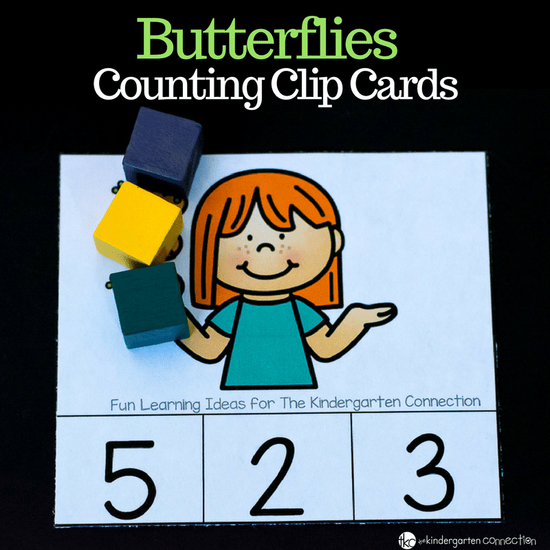 Grab these FREE Butterfly Counting Clip Cards and place them in your math center for a fun "counting on" activity that's ready in an instant!