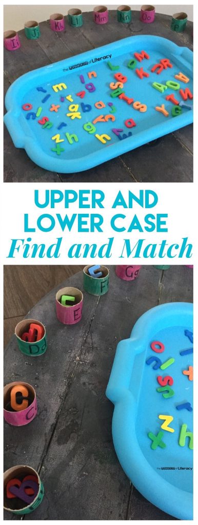 Recycled Cardboard Roll Alphabet Match Activity for Pre-K and Kindergarten!
