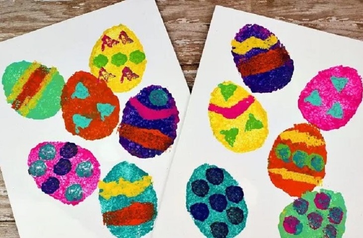 Sponge Painting Easter Art Activity