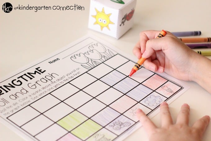 Roll and Graph FREE Printable Spring Math Activity