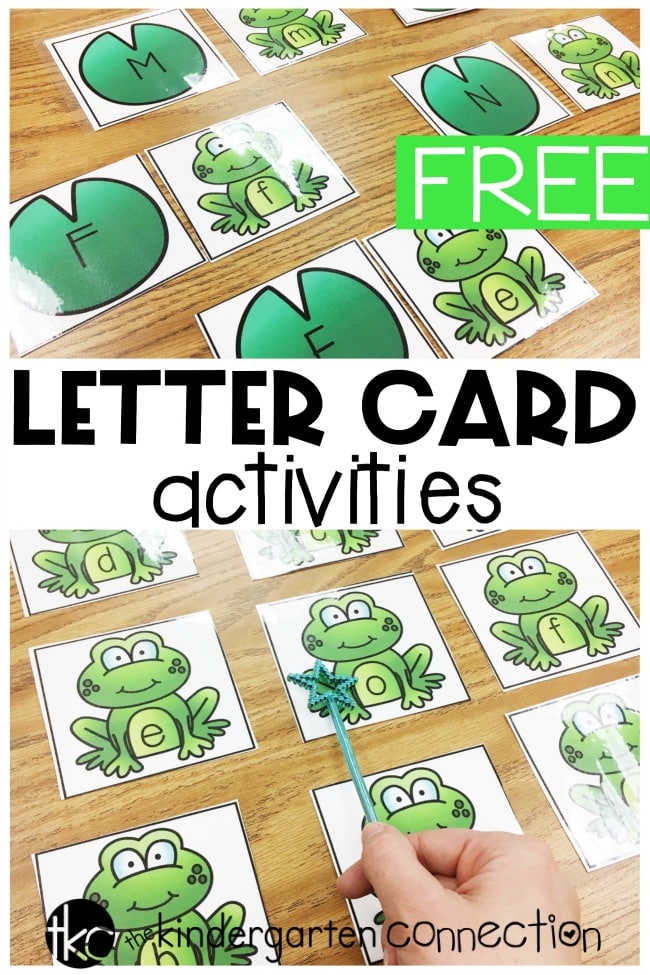 These frog letter activities are so fun for spring literacy centers in Pre-K and Kindergarten! Just grab the FREE frog letter printables!