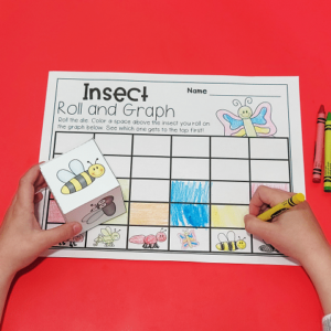 Insect Roll and Graph Math Activity