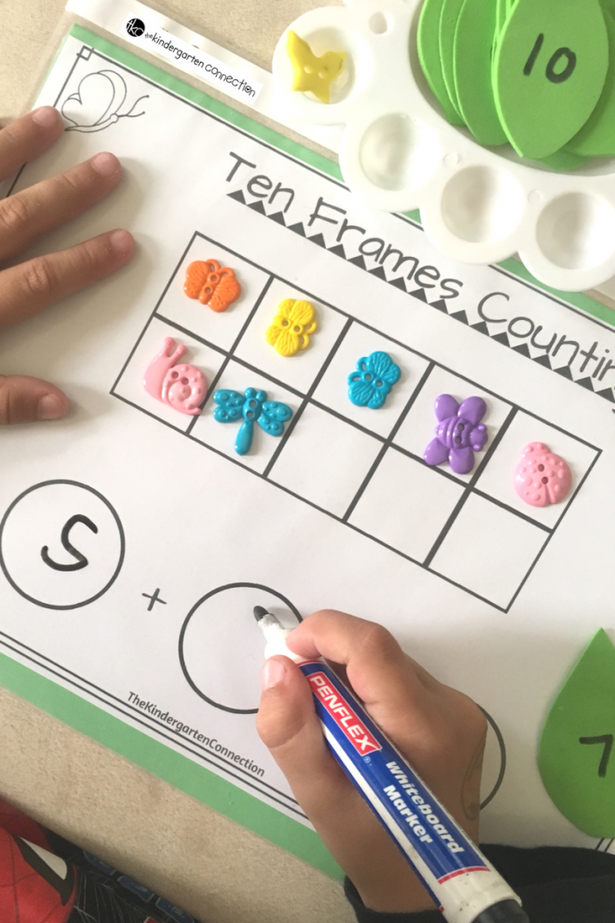 Ten Frame Spring Counting Math Activity