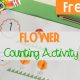 Flower Counting Activity, FREE printable for one-to-one correspondence for pre-K and kindergarten