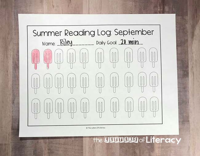 Summer Reading Log Template from thekindergartenconnection.com