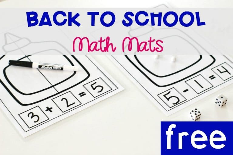 Back to School Math Mats