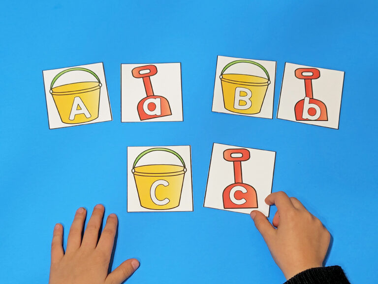 Beach Bucket Uppercase and Lowercase Letter Activities