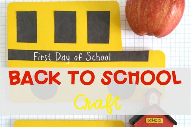 First Day of School Craft