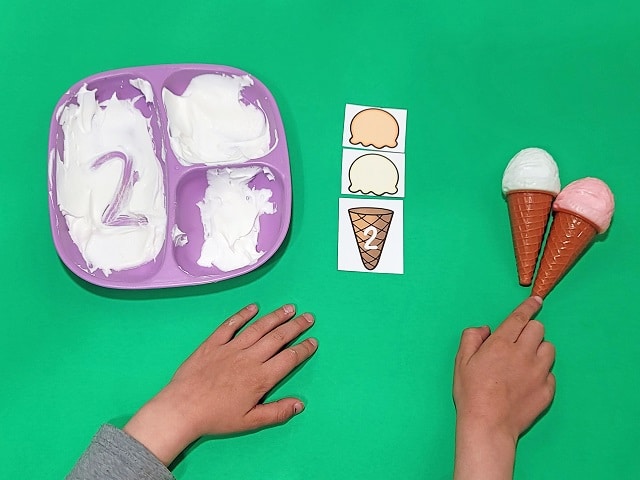 Ice Cream Scoop Counting Sensory Activity