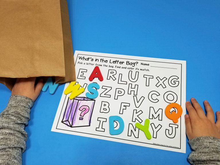 Letter Recognition Grab Bag with Free Printables