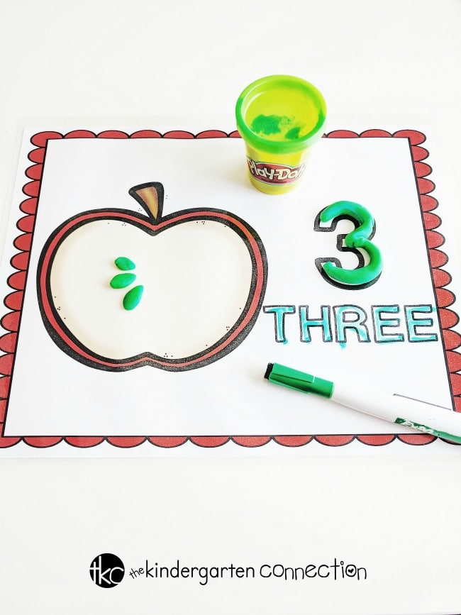 Apple Seed Counting Activity Pack for pre-K and Kindergarten, free math printable perfect for fall