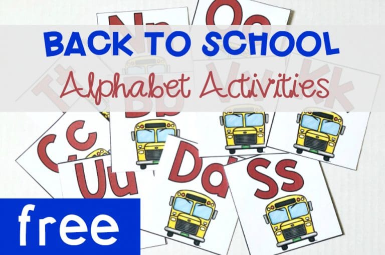 Alphabet Back to School Activities