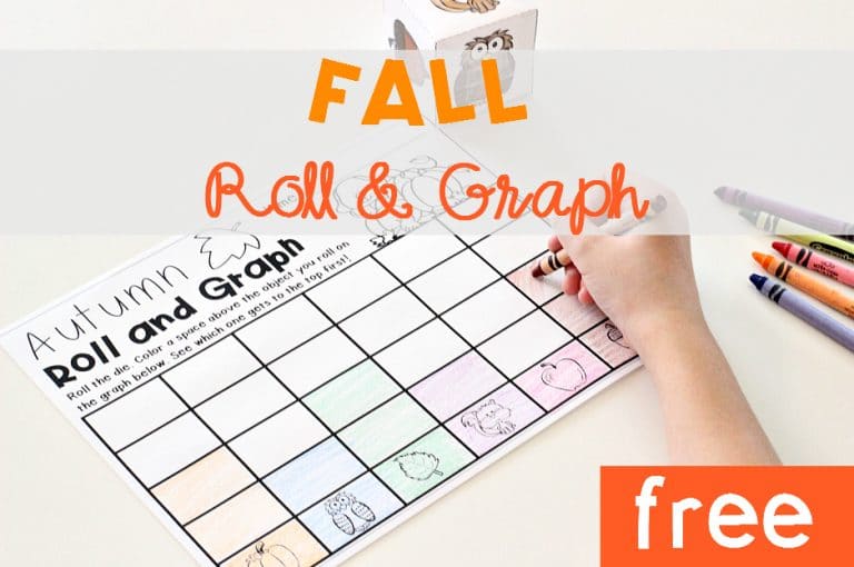 Fall Roll and Graph Math Activity