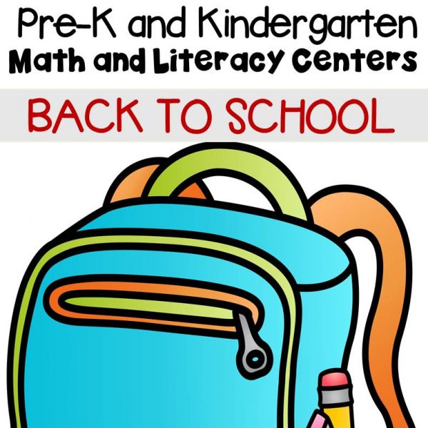 This pack is filled with engaging math and literacy centers for Pre-K and Kindergarten students with a Back to School theme. 