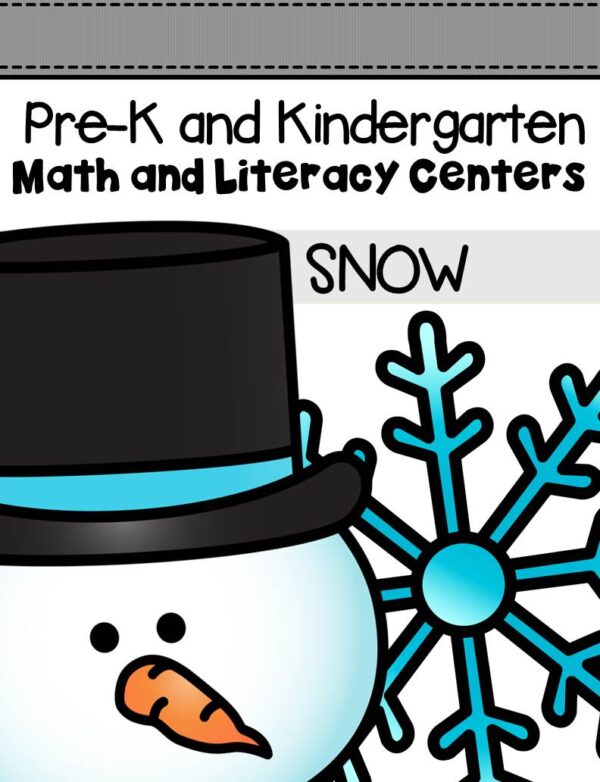This pack is filled with engaging math and literacy centers for Pre-K and Kindergarten students with a snow theme.