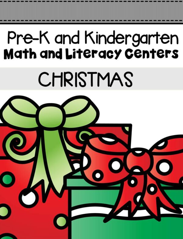 This pack is filled with engaging math and literacy centers for Pre-K and Kindergarten students with a Christmas theme.