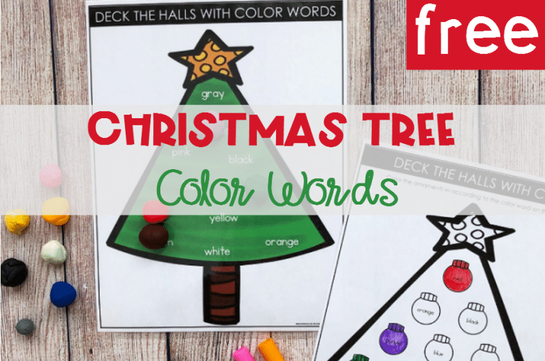 Christmas Color Words Activity
