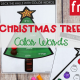 FREE Printable Christmas Tree Color Words Activity