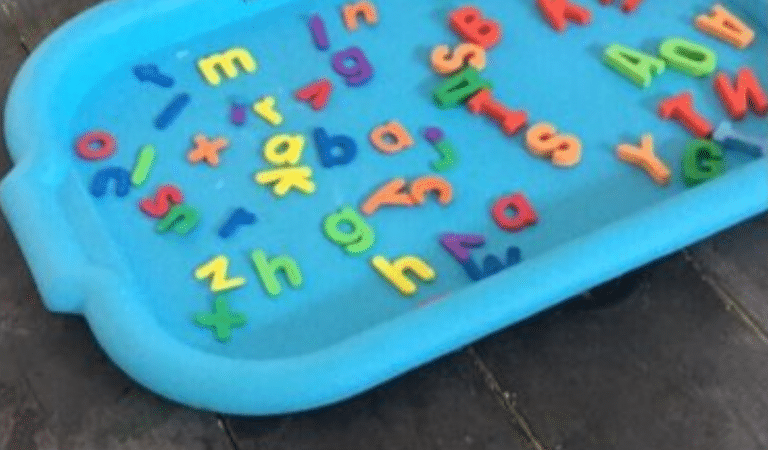 Recycled Cardboard Roll Alphabet Match Activity