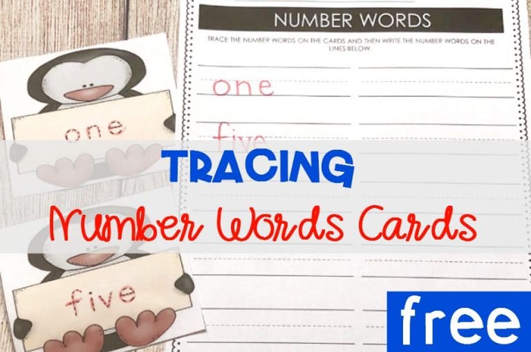 Penguin Tracing Number Words